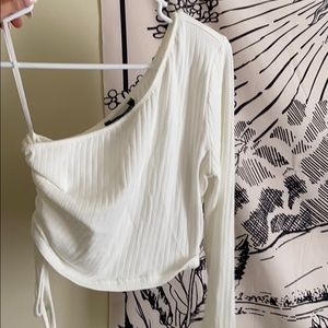 SHEIN cropped one shoulder top